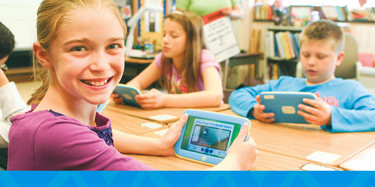 smiling student during presentation